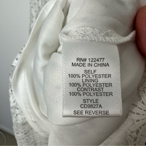 NSR Lace Midi Dress Sleeveless Fit & Flare Size M Micro Dot - Picture 9 of 13